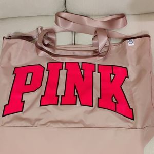 PINK Victoria's Secret LOGO Duffle Tote Gym Bag